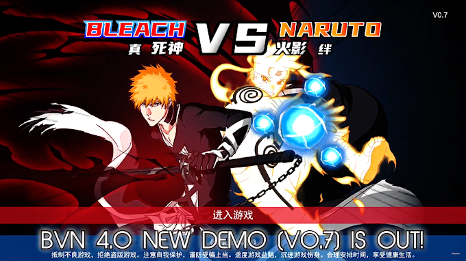 NOVA DEMO V0.7 BLEACH VS NARUTO 4.0 MUGEN PARA ANDROID